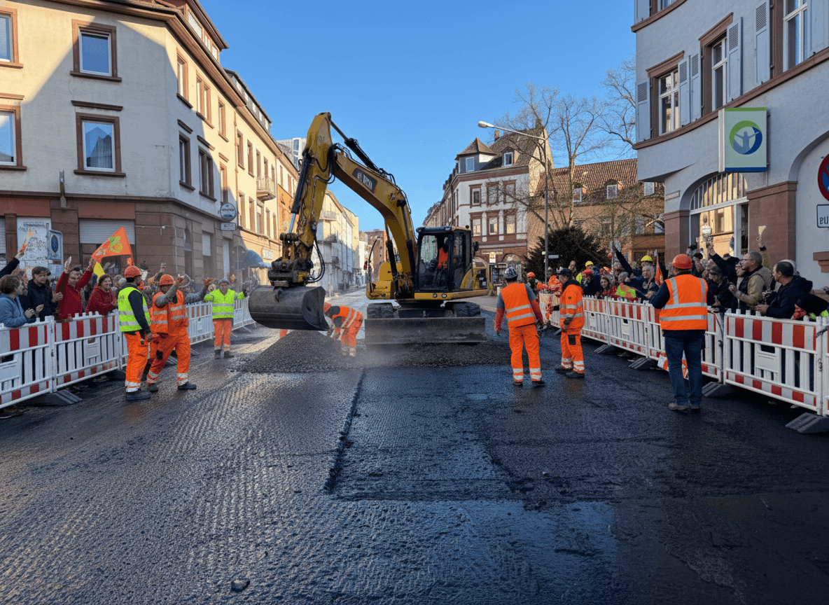 Baustelle Rudolf-Breitscheid-Straße liegt sensationell im Zeitplan - Verwaltung bittet um Verständnis für ordnungsgemäßen Ablauf