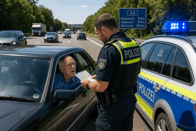 68-Jähriger Mercedes-Fahrer vergisst seit 2024 winzige Kleinigkeiten: Ohne Führerschein und Versicherung auf A6
