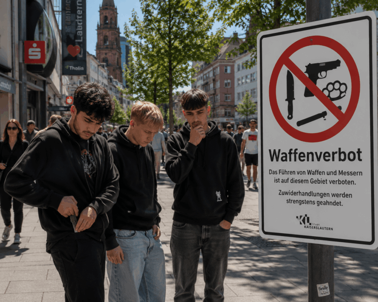 Kriminelle in Kaiserslautern zeigen Einsicht: Beispielhafte Gesetzeskonformität bei neuer Waffenverbotszone