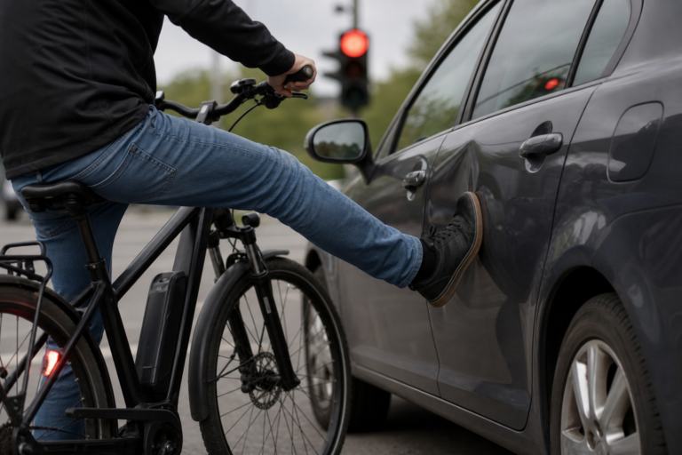 Pariser Straße: E-Biker sorgt für doppelten Ärger – Ein Abend, zwei Crashs und Tschüssikowski!