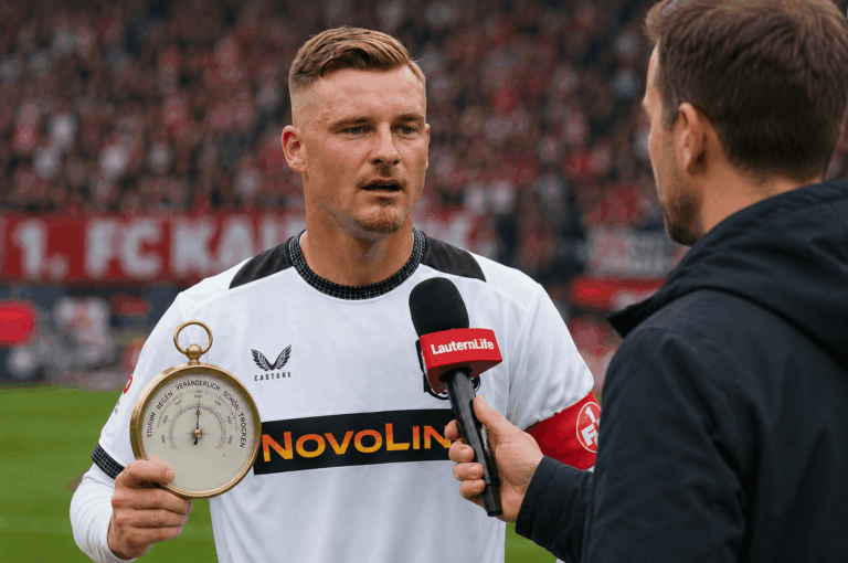 FCK-Kapitän Ritter dokumentiert atmosphärischen Druckabfall am Betzenberg nach Sieg gegen Bielefeld