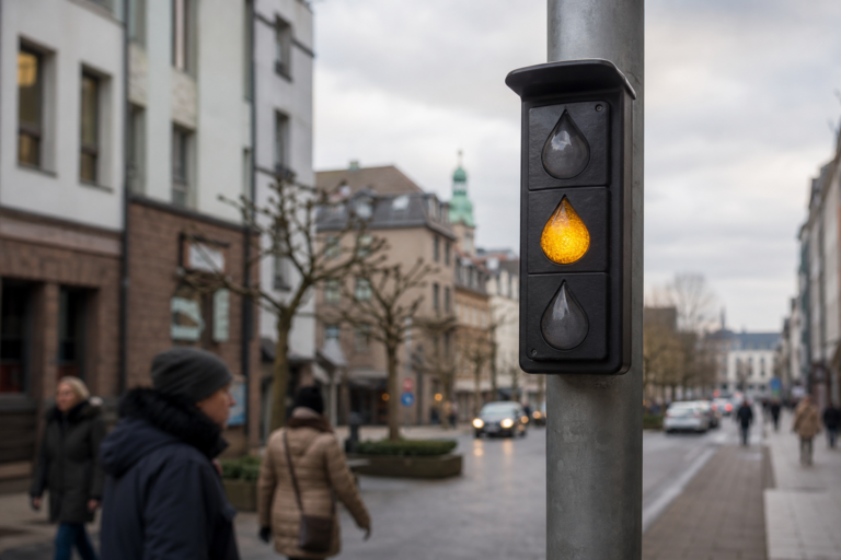 Wasserampel auf Gelb: SWK ruft zum Sparen auf – Zukunftsprognosen sagen Ocker- bis Dunkelockergelb voraus!