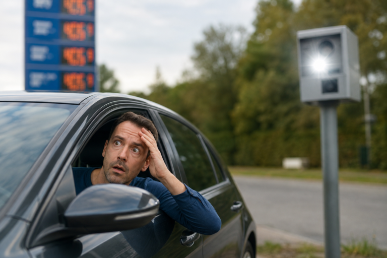 Das "Super-Sommer-Sparer-Special": Für 2,16 € tanken, am Blitzer nett winken – und das Foto kommt portofrei nach Hause!